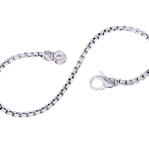 John Hardy JAI Box Chain 2.7mm Sterling Silver Bracelet - SMALL NIB - Picture 3 of 16
